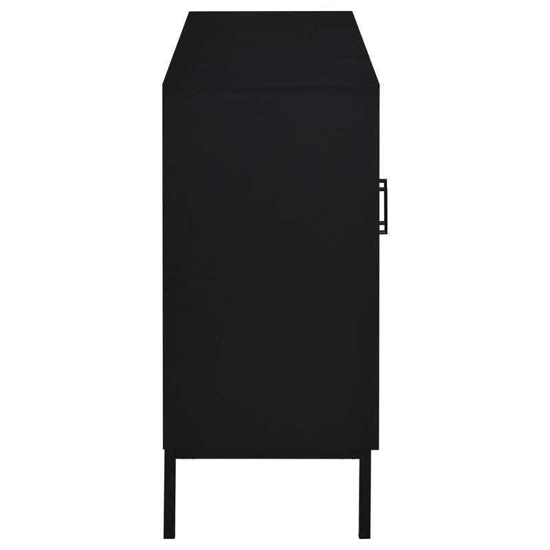 Jess 2-door Arched Fluted Glass Accent Cabinet