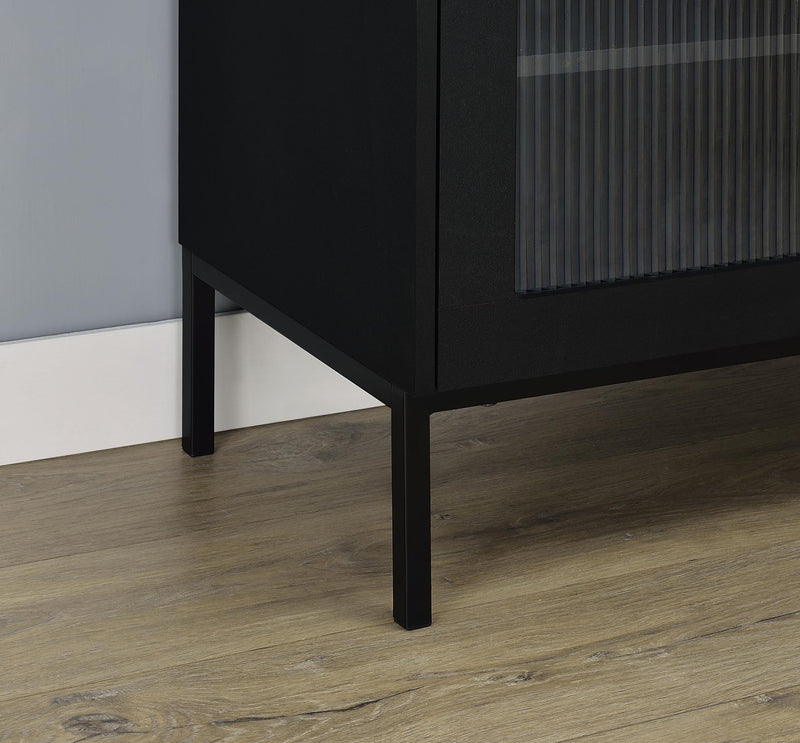 Jess 2-door Arched Fluted Glass Accent Cabinet