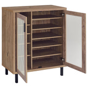 Teller 2-door Shoe Storage Cabinet Natural Oak - detail 3