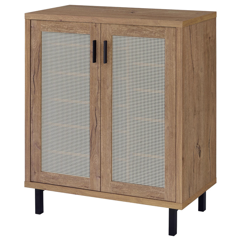 Teller 2-door Shoe Storage Cabinet Natural Oak - detail 5