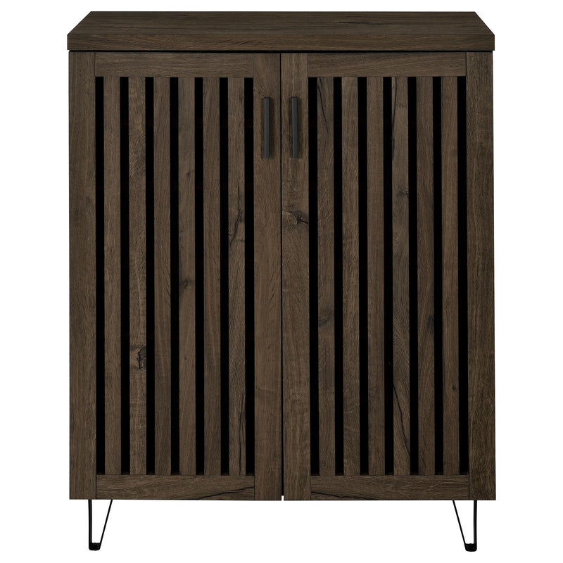 Brixton 2-door Entryway Shoe Storage Cabinets Smoked Oak - detail 4