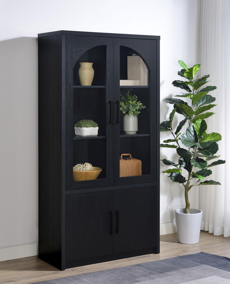 Riva 4-door Tall Accent Display Cabinet LED Lighting