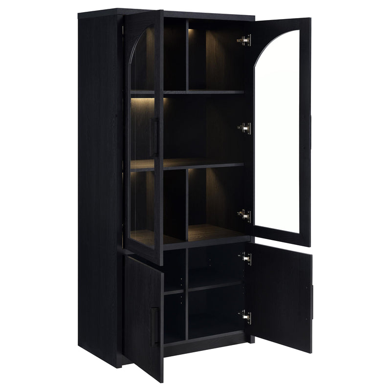 Riva 4-door Tall Accent Display Cabinet LED Lighting