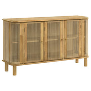 Ervine 3-Door Rope Panel Sideboard Accent Storage Cabinet Natural - alternate view