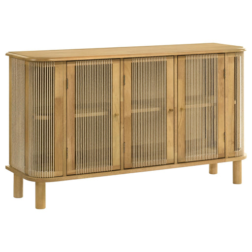 Ervine 3-Door Rope Panel Sideboard Accent Storage Cabinet Natural - alternate view