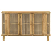 Ervine 3-Door Rope Panel Sideboard Accent Storage Cabinet Natural - detail 3