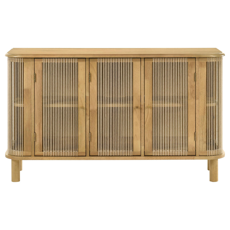 Ervine 3-Door Rope Panel Sideboard Accent Storage Cabinet Natural - detail 3