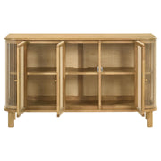 Ervine 3-Door Rope Panel Sideboard Accent Storage Cabinet Natural - detail 4
