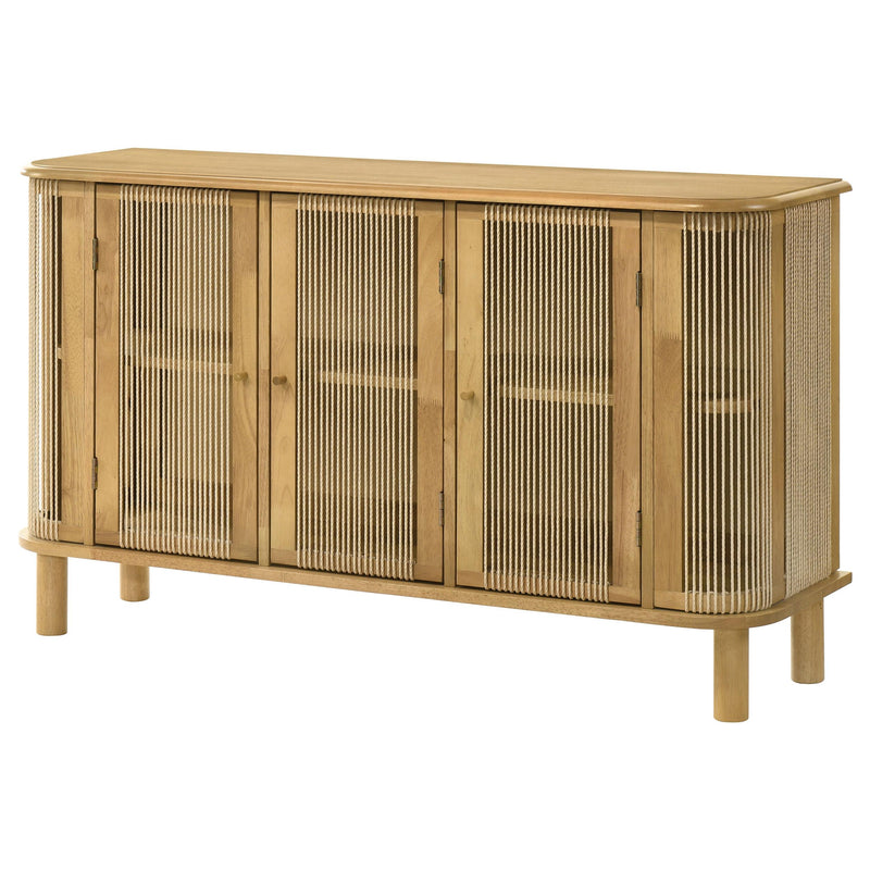 Ervine 3-Door Rope Panel Sideboard Accent Storage Cabinet Natural - detail 5