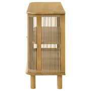 Ervine 3-Door Rope Panel Sideboard Accent Storage Cabinet Natural - detail 6