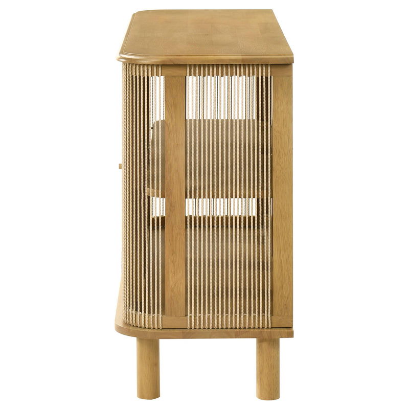 Ervine 3-Door Rope Panel Sideboard Accent Storage Cabinet Natural - detail 6