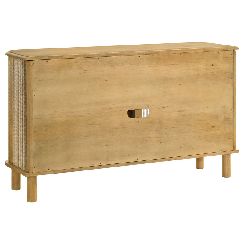 Ervine 3-Door Rope Panel Sideboard Accent Storage Cabinet Natural - detail 7