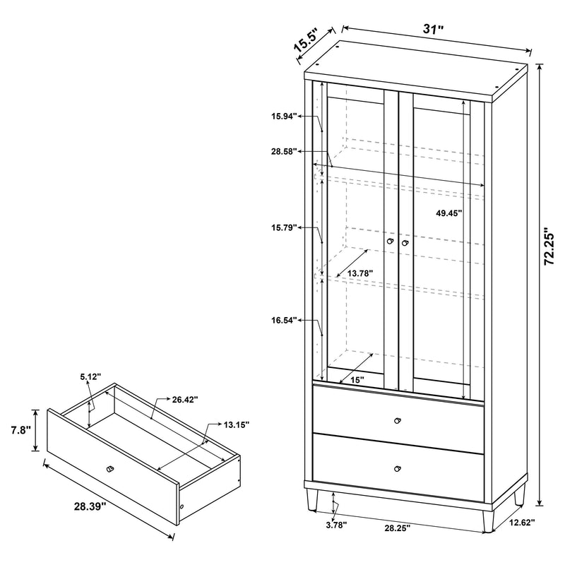 Wadeline 2-door Tall Accent Storage Cabinet
