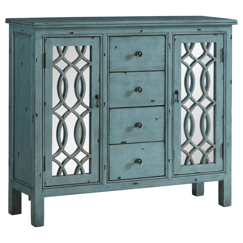 Rue 4-drawer Wood Trellis Accent Storage Cabinet
