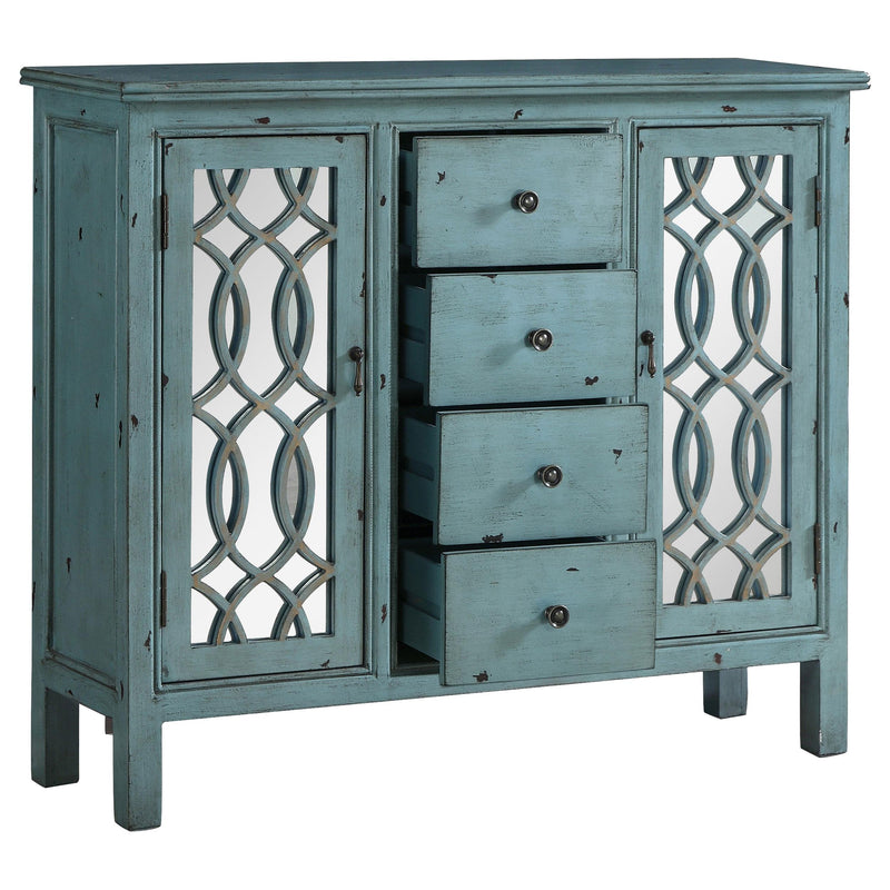 Rue 4-drawer Wood Trellis Accent Storage Cabinet