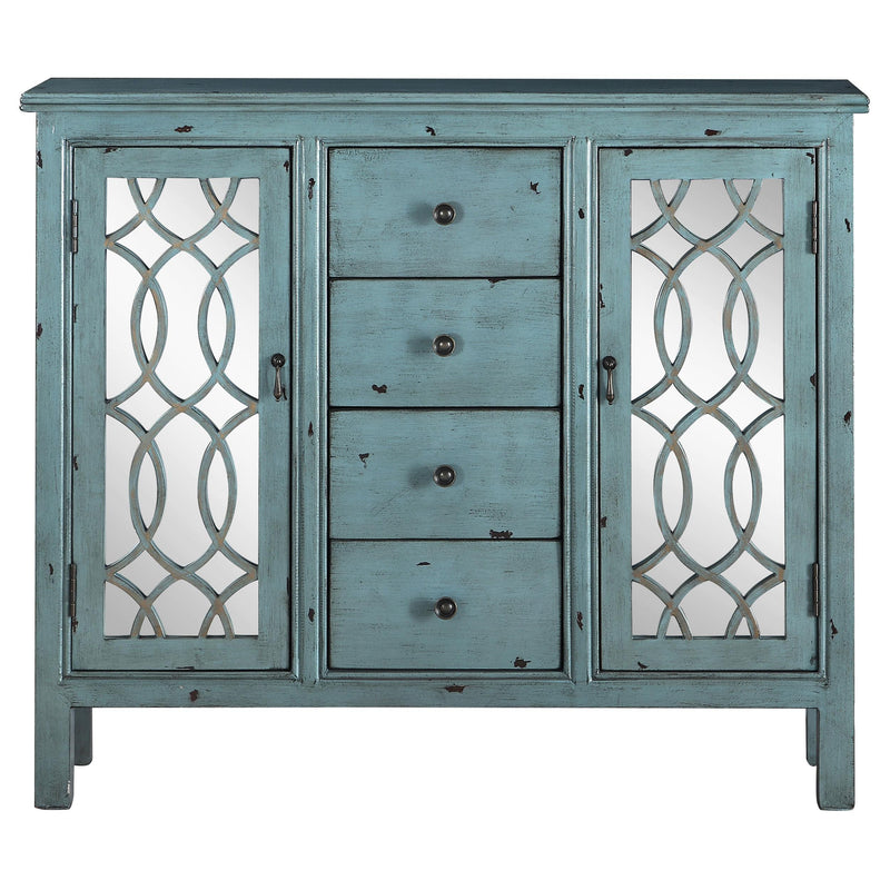 Rue 4-drawer Wood Trellis Accent Storage Cabinet