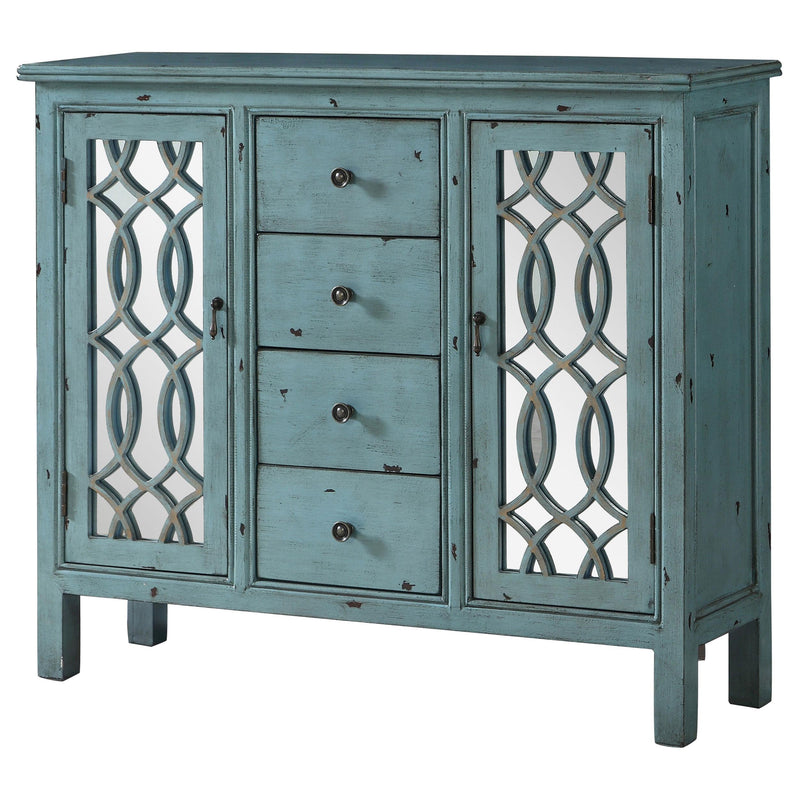 Rue 4-drawer Wood Trellis Accent Storage Cabinet