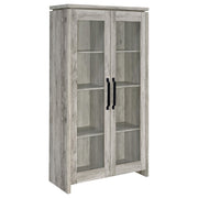 Alejo 2-door Engineered Wood Tall Cabinet Grey Driftwood - alternate view