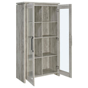 Alejo 2-door Engineered Wood Tall Cabinet Grey Driftwood - detail 3