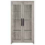 Alejo 2-door Engineered Wood Tall Cabinet Grey Driftwood - detail 4