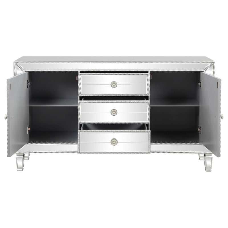 Leticia 3-drawer Mirrored Storage Accent Cabinet