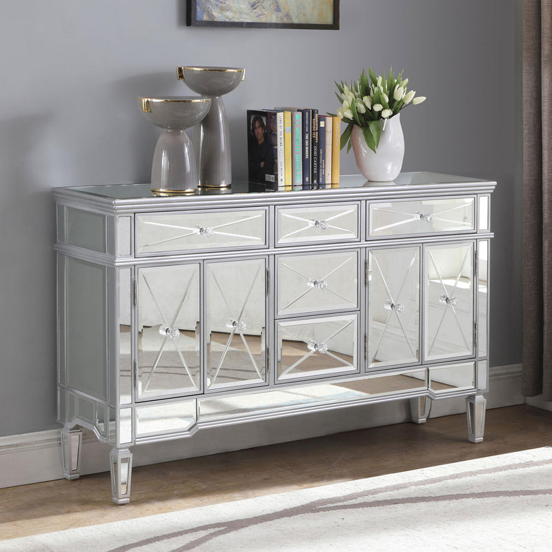 Duchess 5-drawer Mirrored Storage Accent Cabinet