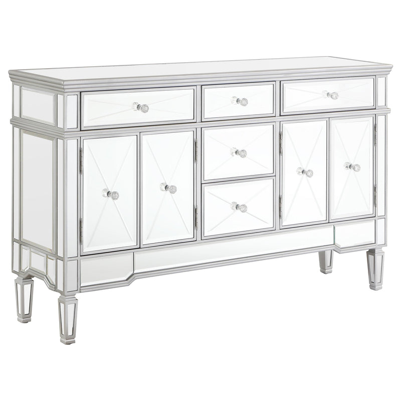 Duchess 5-drawer Mirrored Storage Accent Cabinet