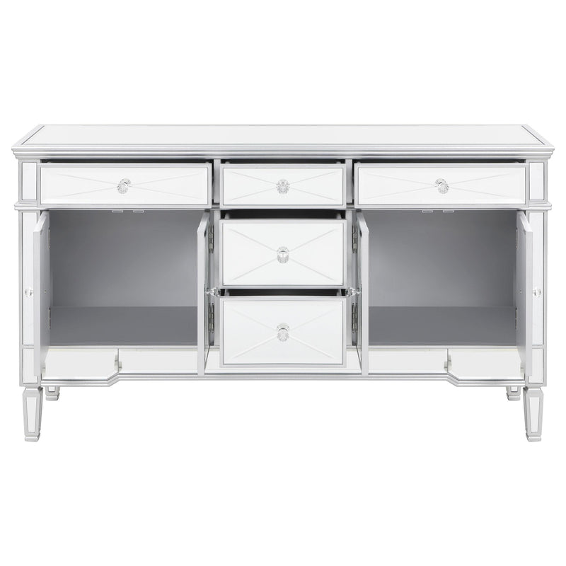 Duchess 5-drawer Mirrored Storage Accent Cabinet