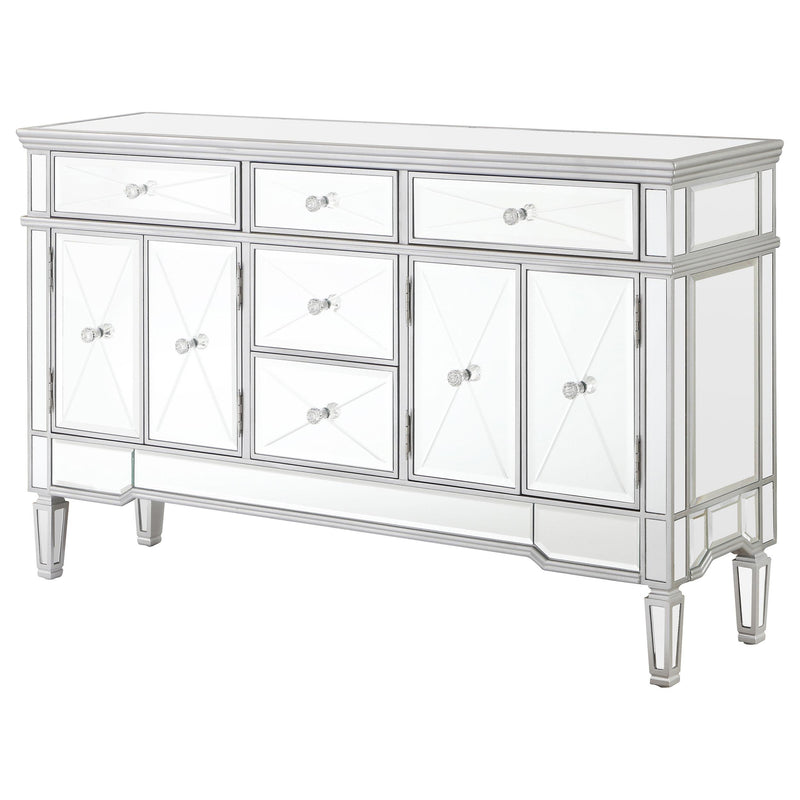 Duchess 5-drawer Mirrored Storage Accent Cabinet