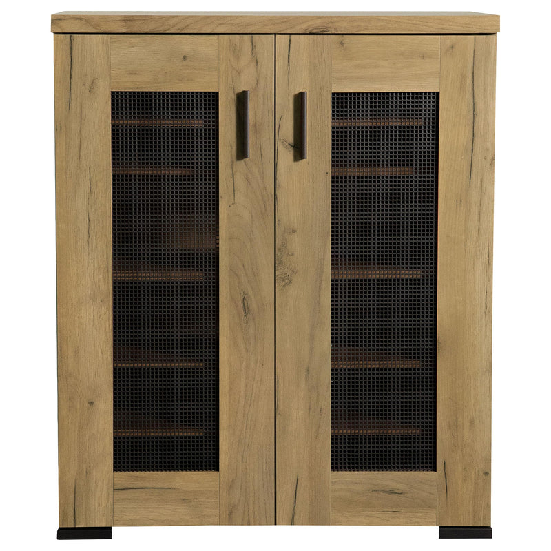 Bristol 6-shelf Engineered Wood Shoe Cabinet Golden Oak - detail 3