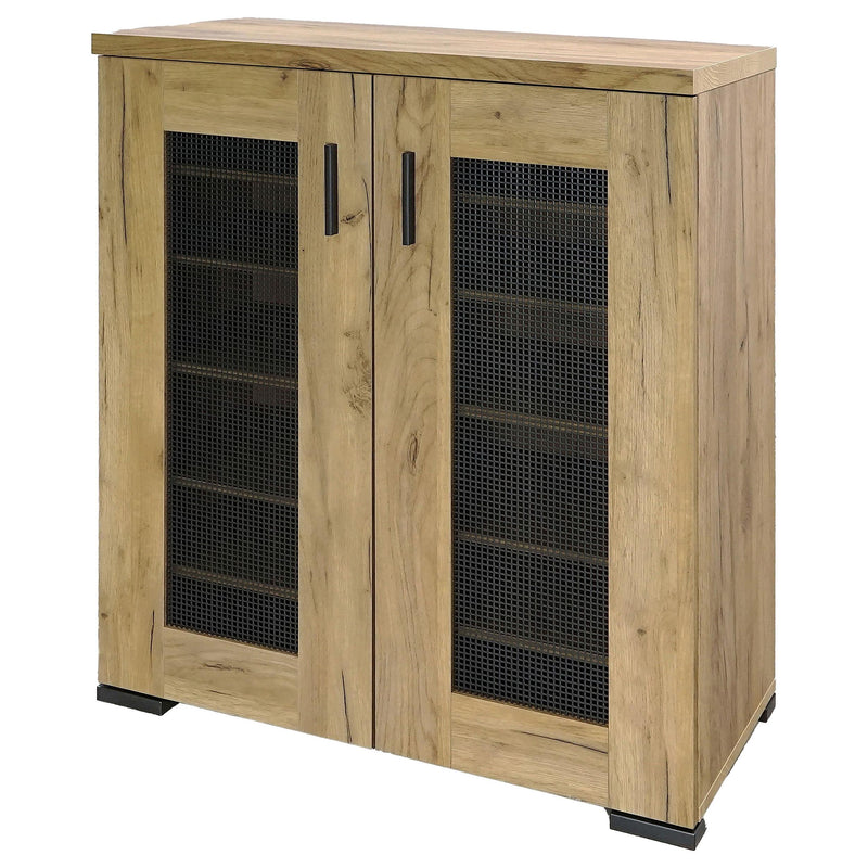 Bristol 6-shelf Engineered Wood Shoe Cabinet Golden Oak - detail 5
