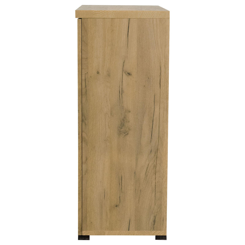 Bristol 6-shelf Engineered Wood Shoe Cabinet Golden Oak - detail 6