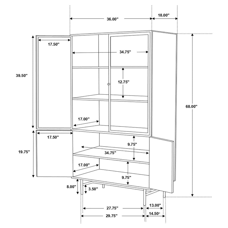 Santiago 4-door Metal Tall Storage Cabinet
