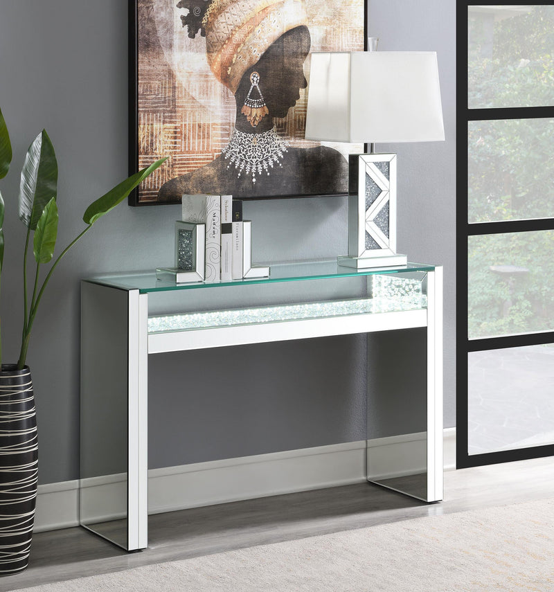 Edna Mirrored Console Table LED Lighting