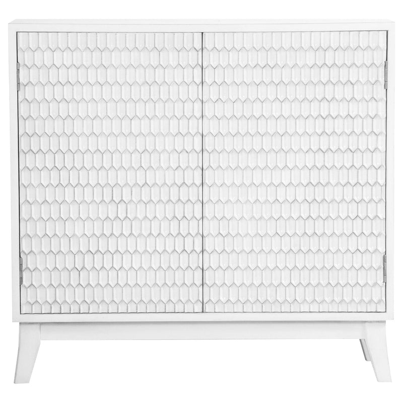 Gambon 2-door Wood Honeycomb Pattern Accent Cabinet
