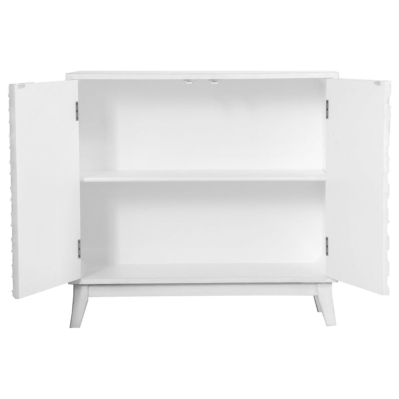 Gambon 2-door Wood Honeycomb Pattern Accent Cabinet