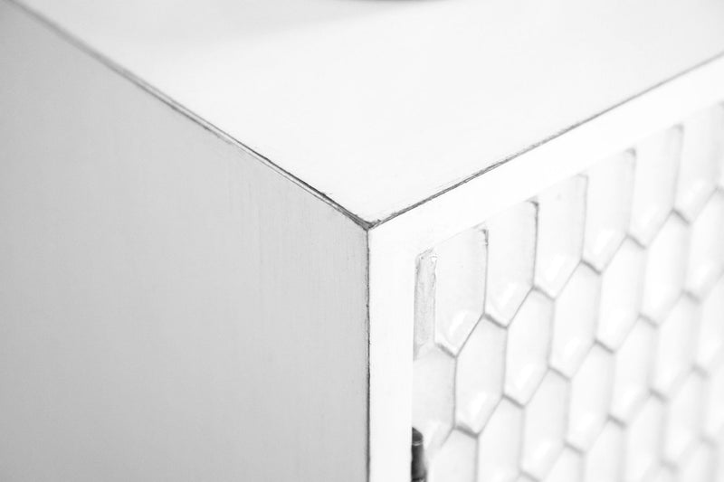 Gambon 2-door Wood Honeycomb Pattern Accent Cabinet