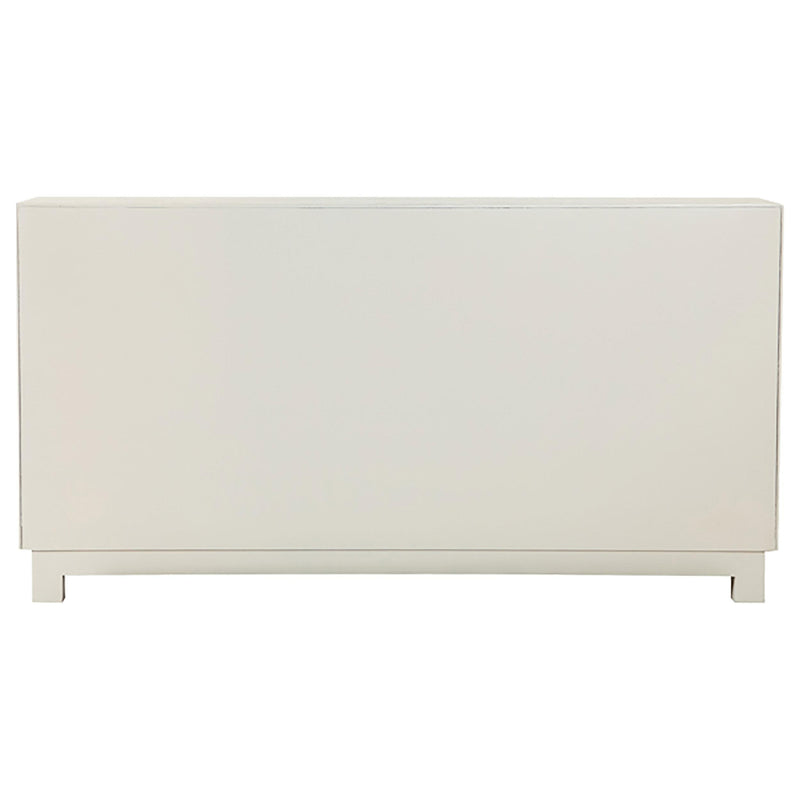 Voula 4-door Wood Accent Storage Cabinet White and