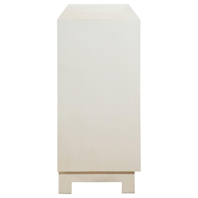 Voula 4-door Wood Accent Storage Cabinet White and