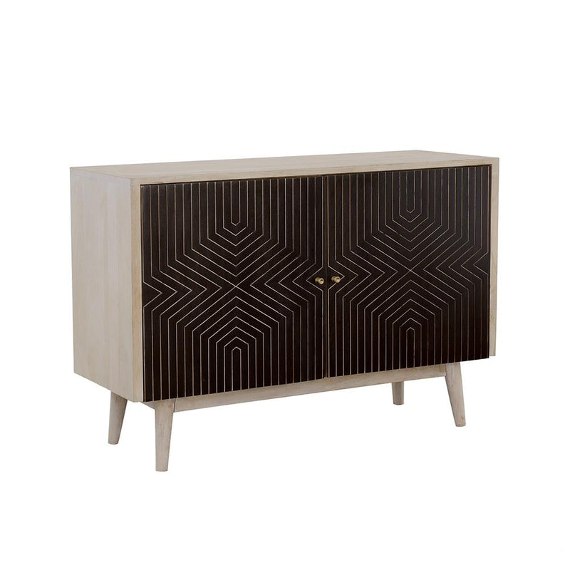 Ixora 2-door Wood Accent Cabinet White Washed and