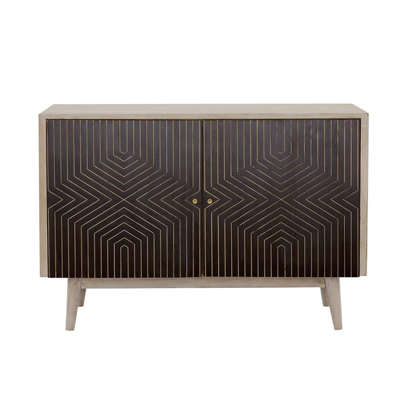 Ixora 2-door Wood Accent Cabinet White Washed and