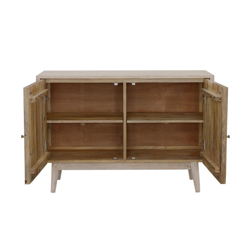 Ixora 2-door Wood Accent Cabinet White Washed and