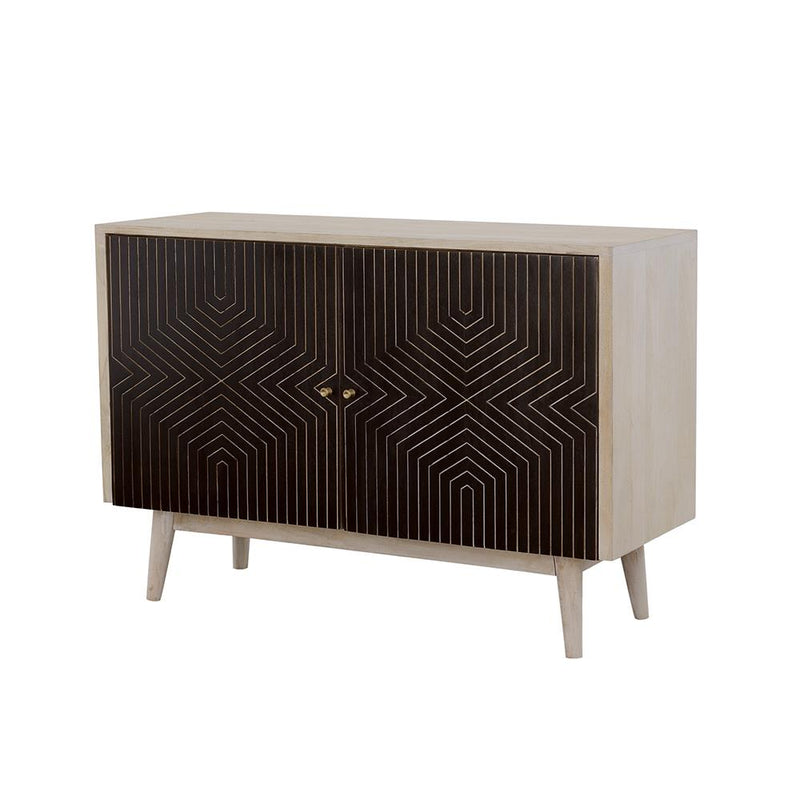 Ixora 2-door Wood Accent Cabinet White Washed and