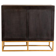 Zara 2-door 40-inch Wood Accent Storage Cabinet Black Walnut - detail 3