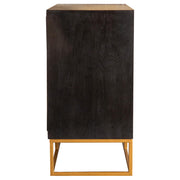 Zara 2-door 40-inch Wood Accent Storage Cabinet Black Walnut - detail 4