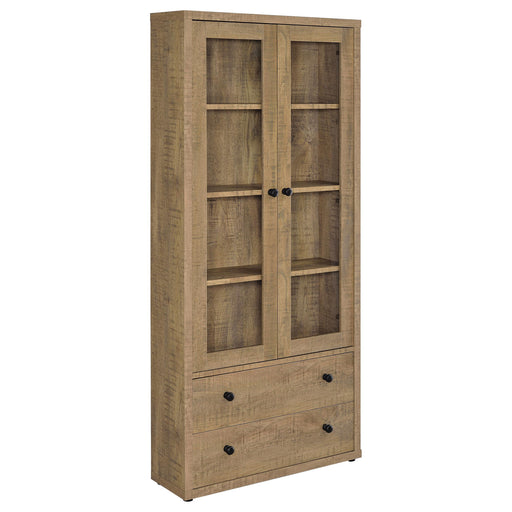 Hawthorne 4-shelf Glass Door Tall Cabinet with Drawers Mango - alternate view