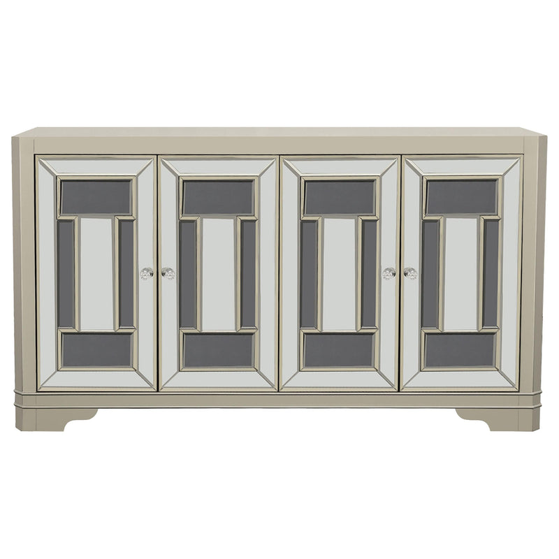 Toula 4-door Accent Cabinet Smoke and