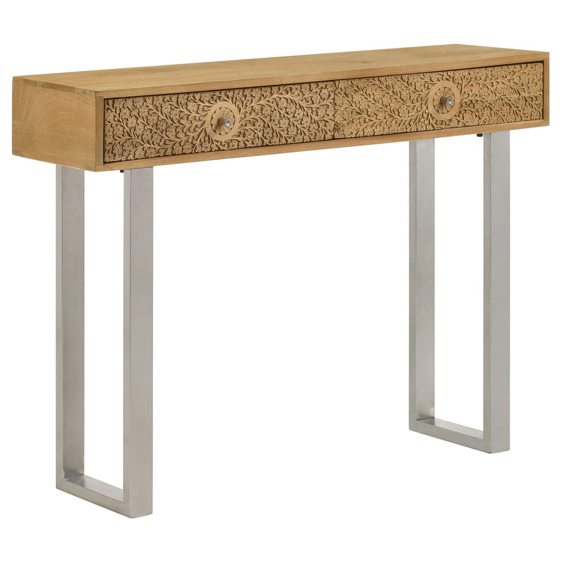 Draco 2-drawer Console Table Hand Carved Details