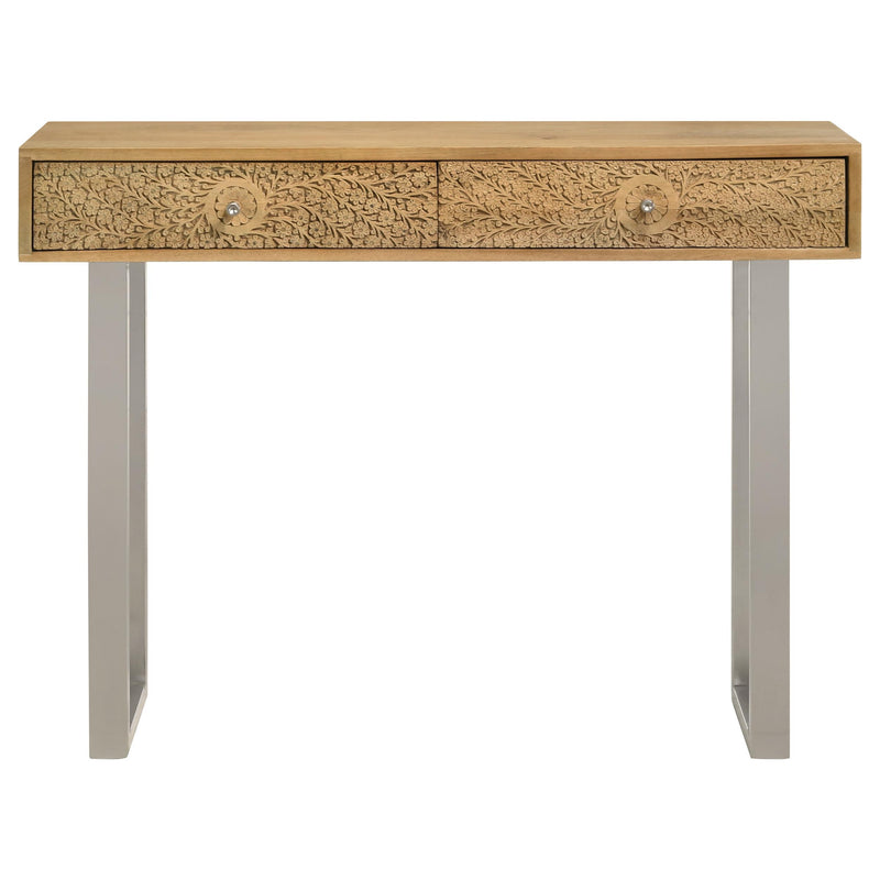 Draco 2-drawer Console Table Hand Carved Details