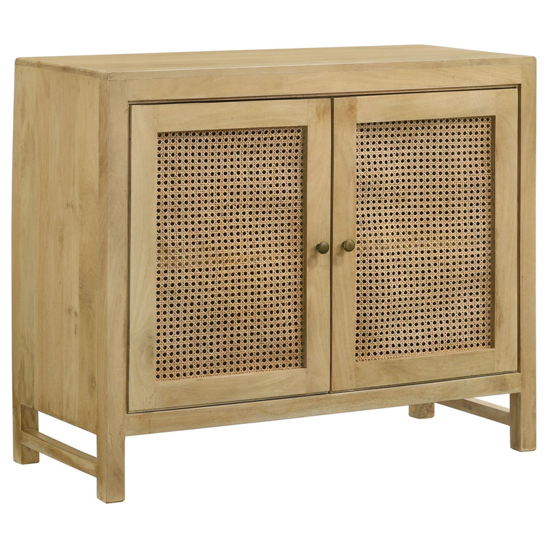 Zamora 2-door Wood Accent Cabinet with Woven Cane